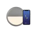 Nordlux Ava Smart LED Ceiling Grey 9.5W 600lm 159D – 827 - Extra Warm White | Dimmable -  IP54